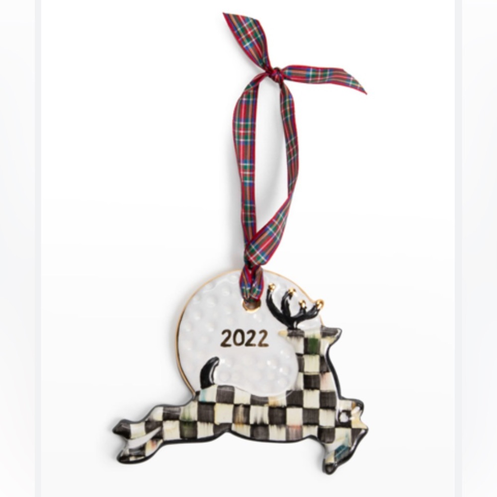 2022 Courtly Check Stag Christmas Ornament